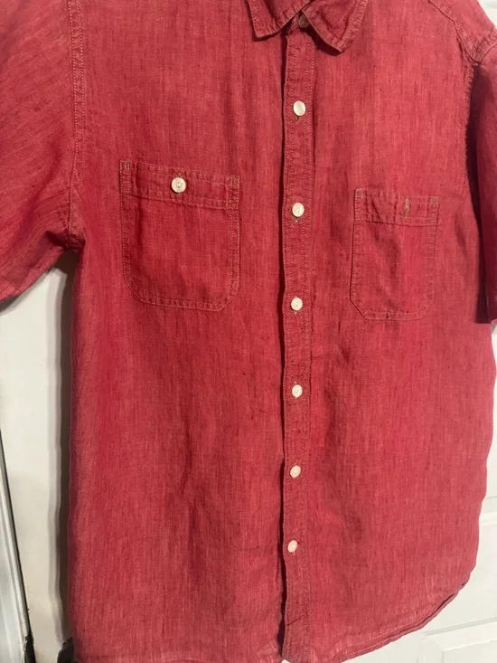 Daniel Cremieux Casual Short-Sleeve Button-Down in Red - Picture 4 of 4
